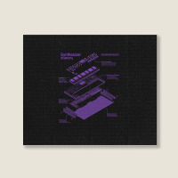 Synthesizer Anatomy Of A Synth For Electronic Musi Landscape Canvas Print | Artistshot