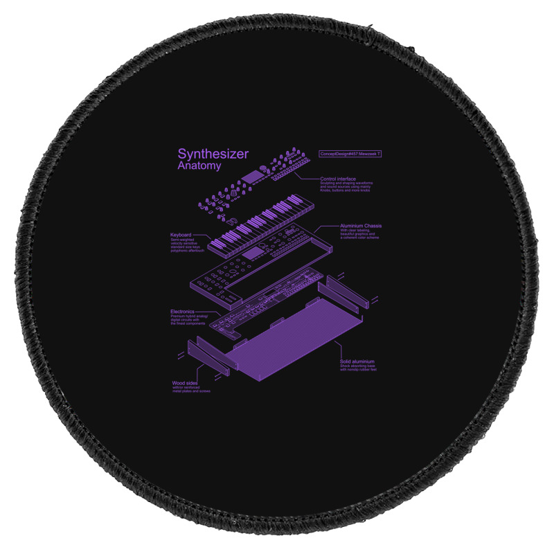 Synthesizer Anatomy Of A Synth For Electronic Musi Round Patch | Artistshot