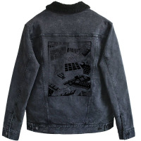 Synthesizer Art For Electronic Musician Unisex Sherpa-lined Denim Jacket | Artistshot