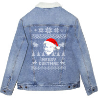 Merry Kurtmas Parody Christmas Shirt Unisex Sherpa-lined Denim Jacket | Artistshot