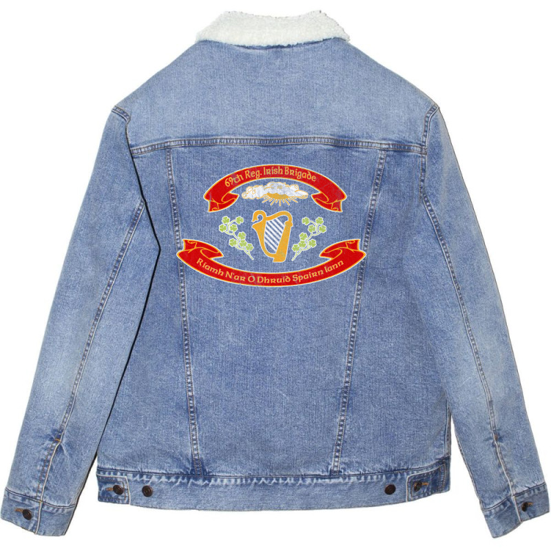 Vintage Civil War Irish Brigade Flag Unisex Sherpa-lined Denim Jacket | Artistshot