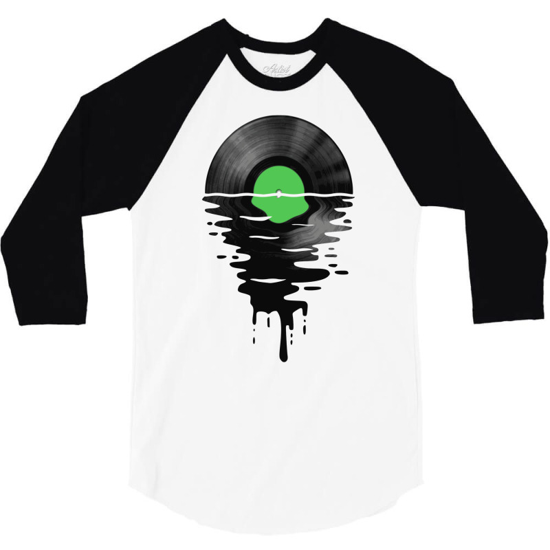 Music Vinyl Cool Sunset Sunset  Green 3/4 Sleeve Shirt by lyxellseradjq | Artistshot