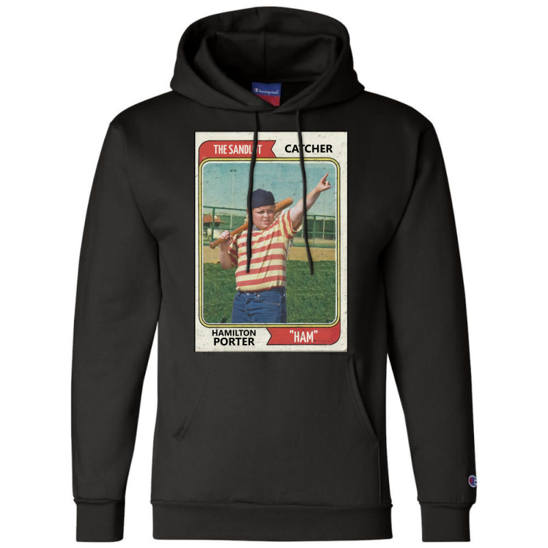 The Sandlot Ham Porter Baseball Card Champion Hoodie by lyxellseradjq | Artistshot