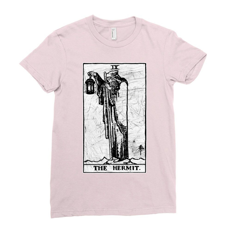 The Hermit Tarot Card   Major Arcana   Fortune Tel Ladies Fitted T-Shirt by shokirryukor | Artistshot