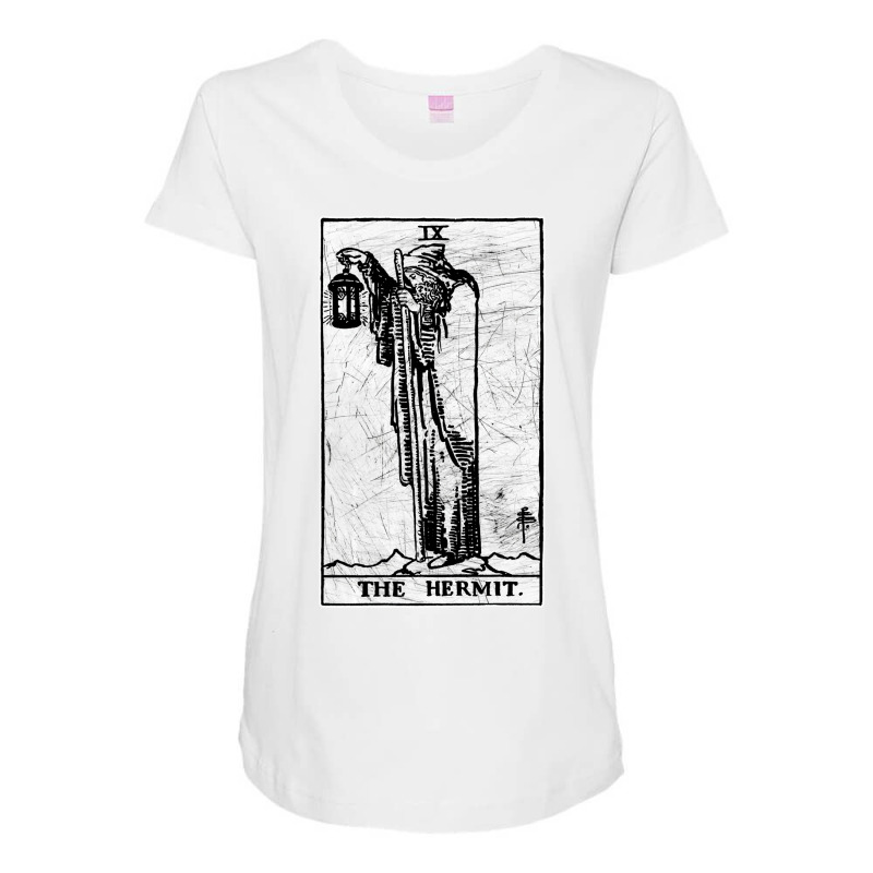 The Hermit Tarot Card   Major Arcana   Fortune Tel Maternity Scoop Neck T-shirt by shokirryukor | Artistshot