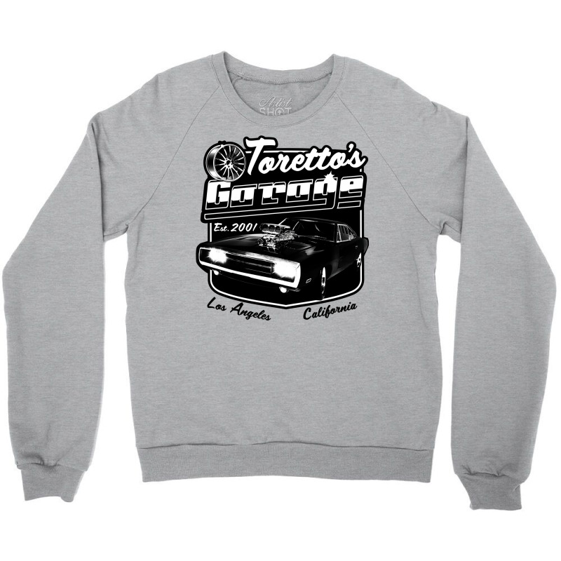 Toretto's Garage   Los Angeles Crewneck Sweatshirt by megannukunug | Artistshot