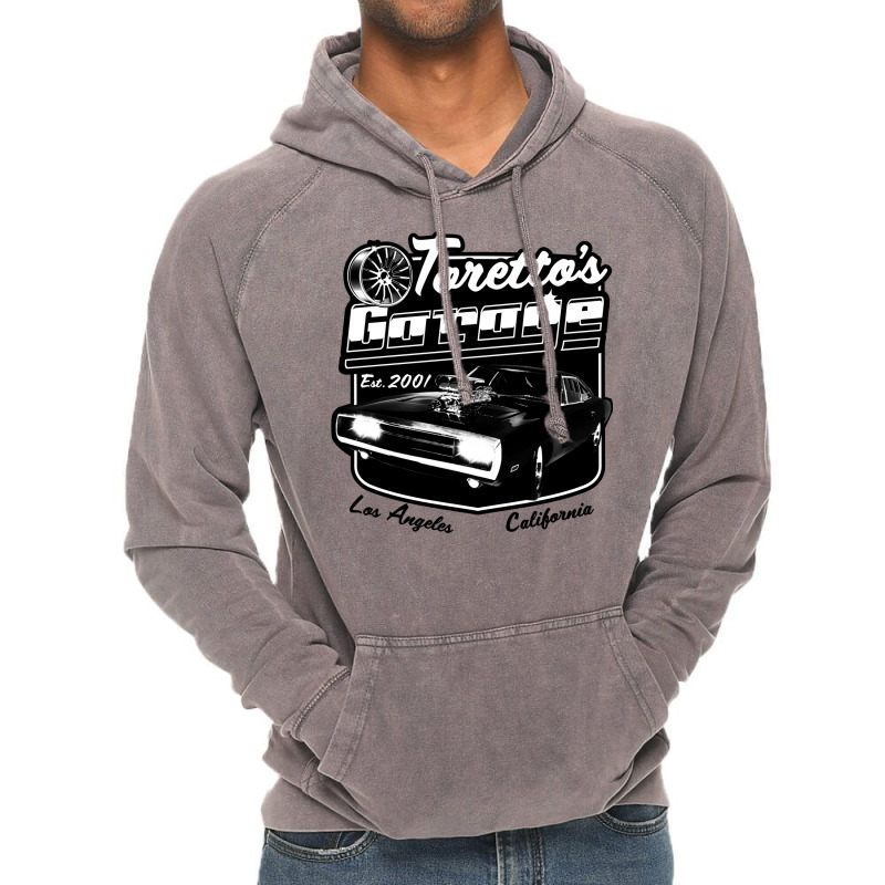 Toretto's Garage   Los Angeles Vintage Hoodie by megannukunug | Artistshot