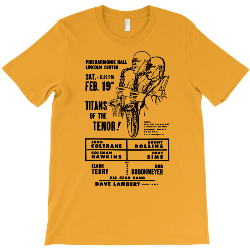 Titans Of The Tenor       Vintage Jazz Poster T-shirt | Artistshot