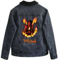 Trick Or Treat Unisex Sherpa-lined Denim Jacket | Artistshot