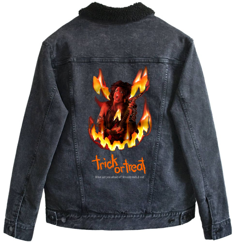 Trick Or Treat Unisex Sherpa-lined Denim Jacket | Artistshot