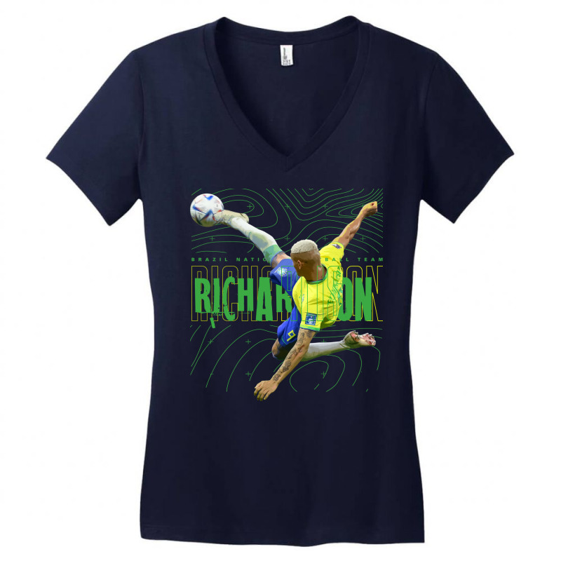 Richarlison Brazil Women's V-Neck T-Shirt by tonchibenaja | Artistshot