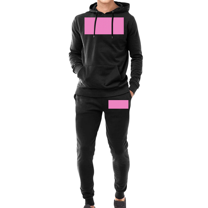 Pink Check Small Squares Pattern Hoodie & Jogger set by American choice | Artistshot