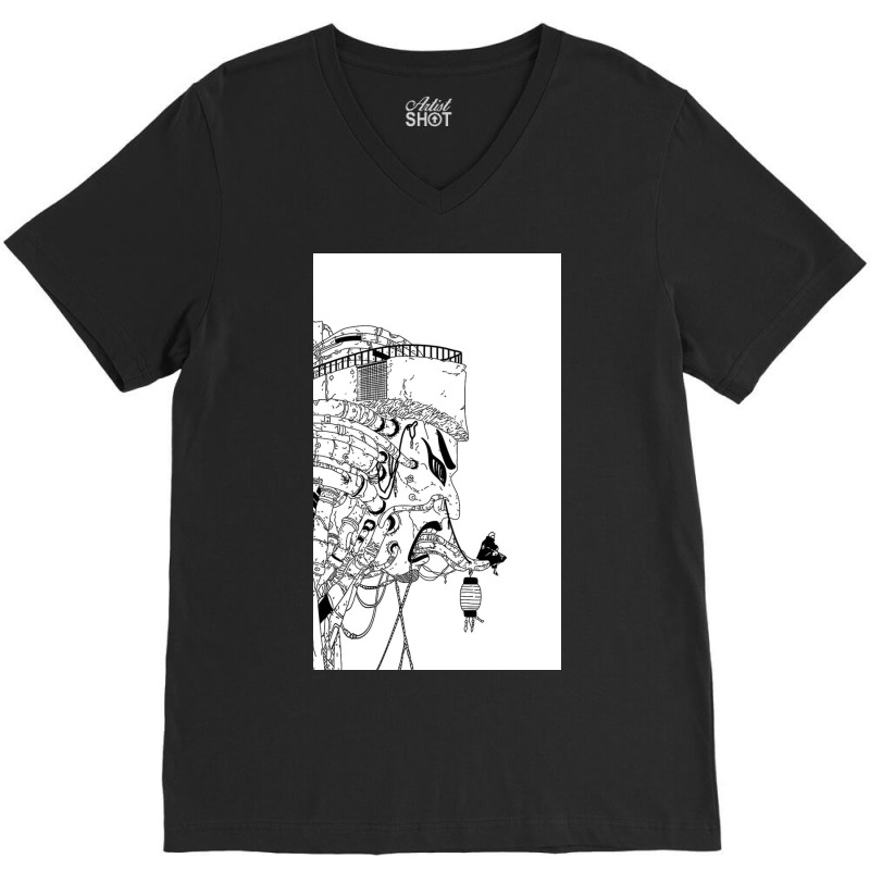 Japanese Mask House V-neck Tee | Artistshot