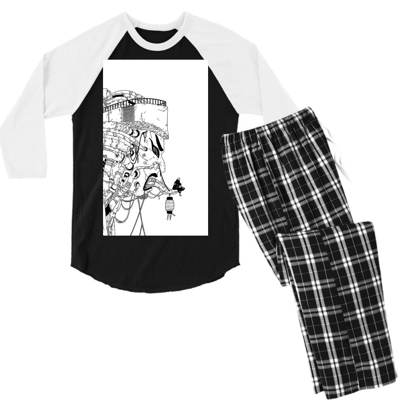 Japanese Mask House Men's 3/4 Sleeve Pajama Set | Artistshot