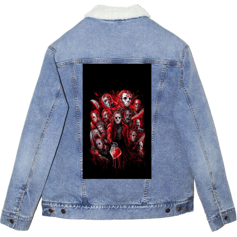 Jason Voorhees (many Faces Of) Unisex Sherpa-lined Denim Jacket | Artistshot