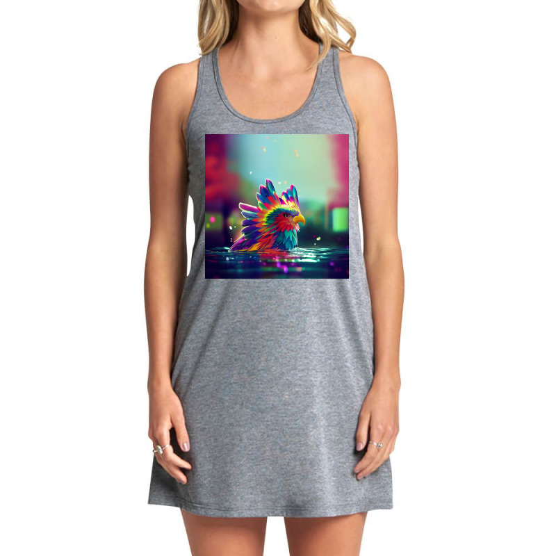 Selo Wae Cute Rainbow Eagle Splashing In Colorful Tank Dress by Kailooma | Artistshot