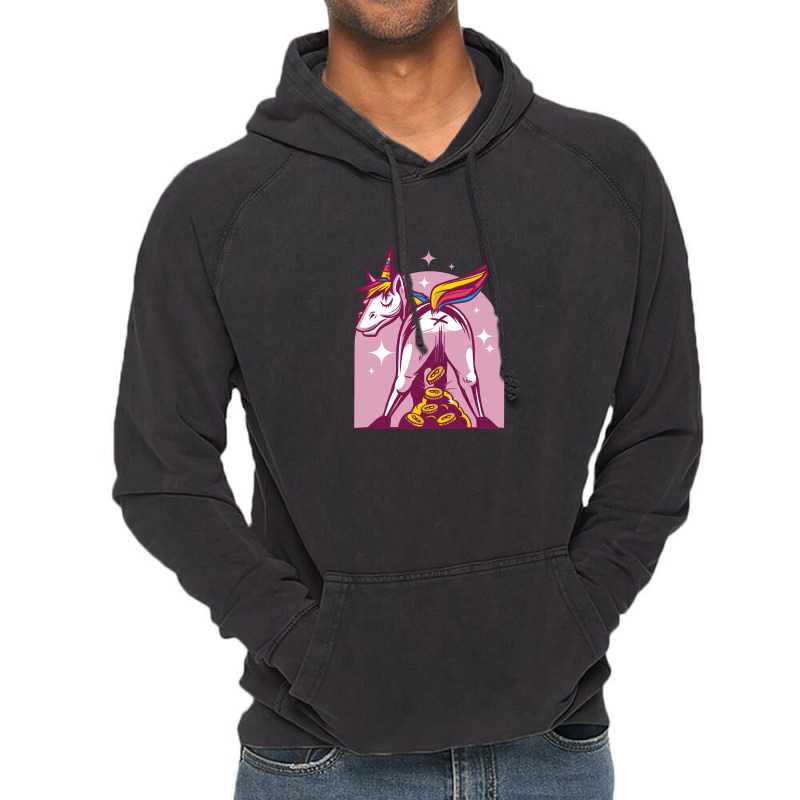 Unicorn Bitcoin Vintage Hoodie by trustedart | Artistshot