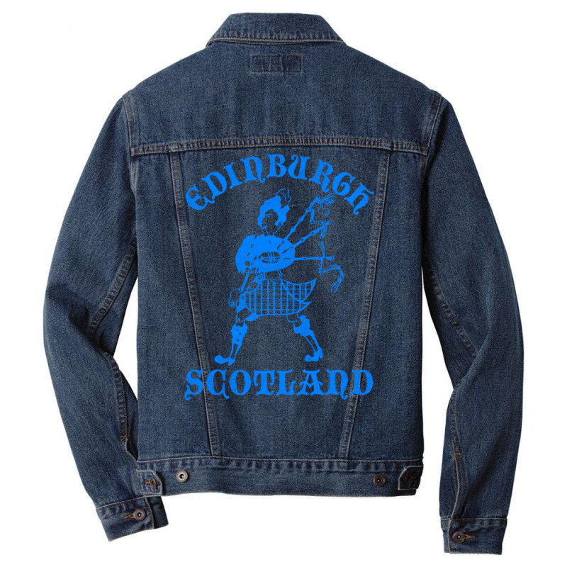 Edinburgh Scotland Retro Tourist Souvenir Men Denim Jacket by basheebikuvan | Artistshot