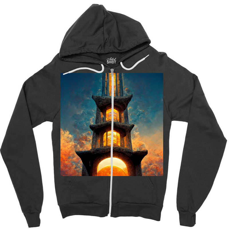 Tower Design Ideas In 1454 Zipper Hoodie | Artistshot