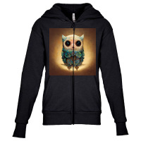 This Happy Owl 55 Youth Zipper Hoodie | Artistshot