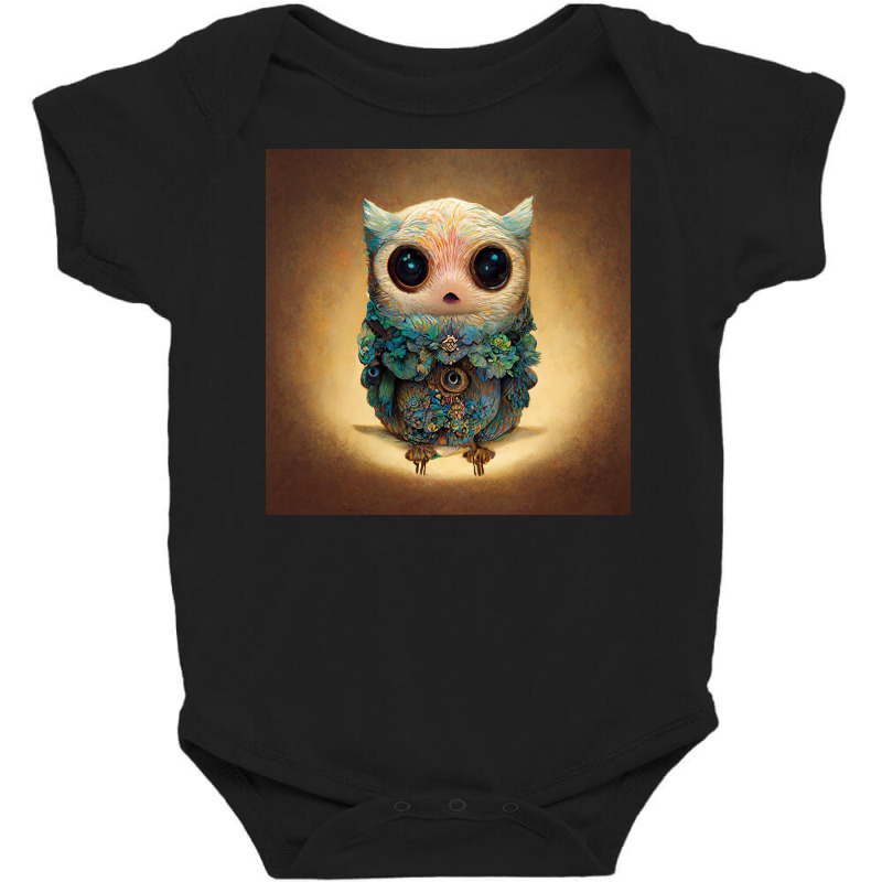 This Happy Owl 55 Baby Bodysuit by Creative Corner | Artistshot