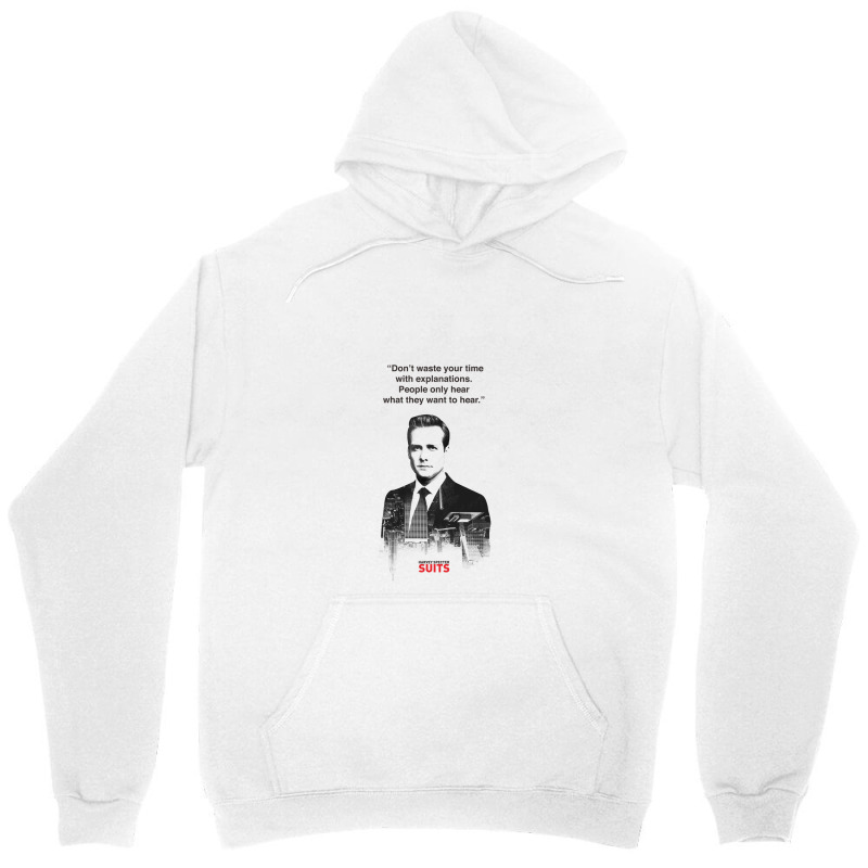 Harvey Quotes   Dont Waste Your Time Unisex Hoodie by Ameduw | Artistshot