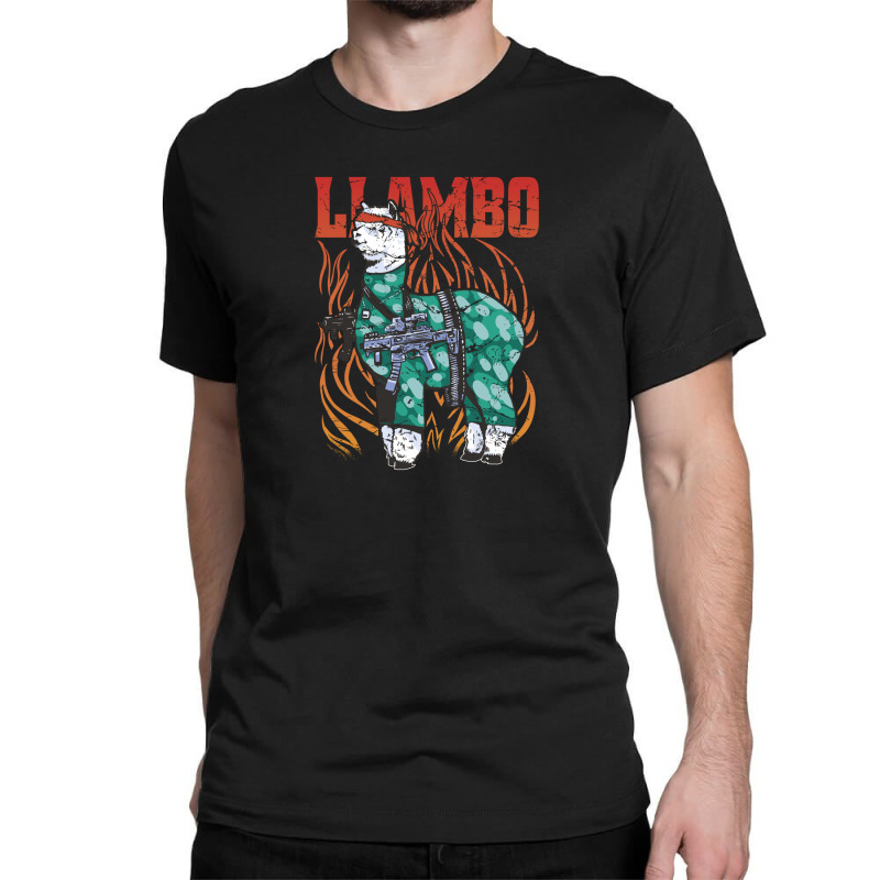 War Llama Classic T-shirt by trustedart | Artistshot