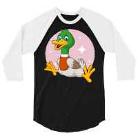 Cartoon Duck Kids Duck Travel Cool 3/4 Sleeve Shirt | Artistshot