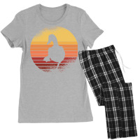 Duck Retro Vintage Sunset Distressed Nostalgia Women's Pajamas Set | Artistshot