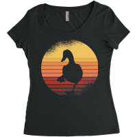 Duck Retro Vintage Sunset Distressed Nostalgia Women's Triblend Scoop T-shirt | Artistshot