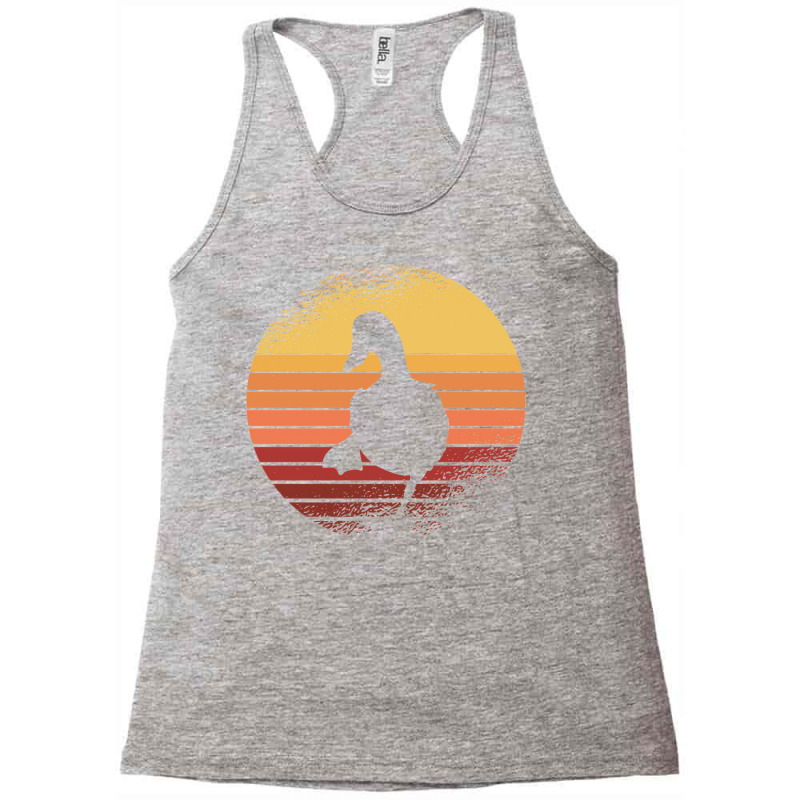 Duck Retro Vintage Sunset Distressed Nostalgia Racerback Tank by atitikanokok | Artistshot