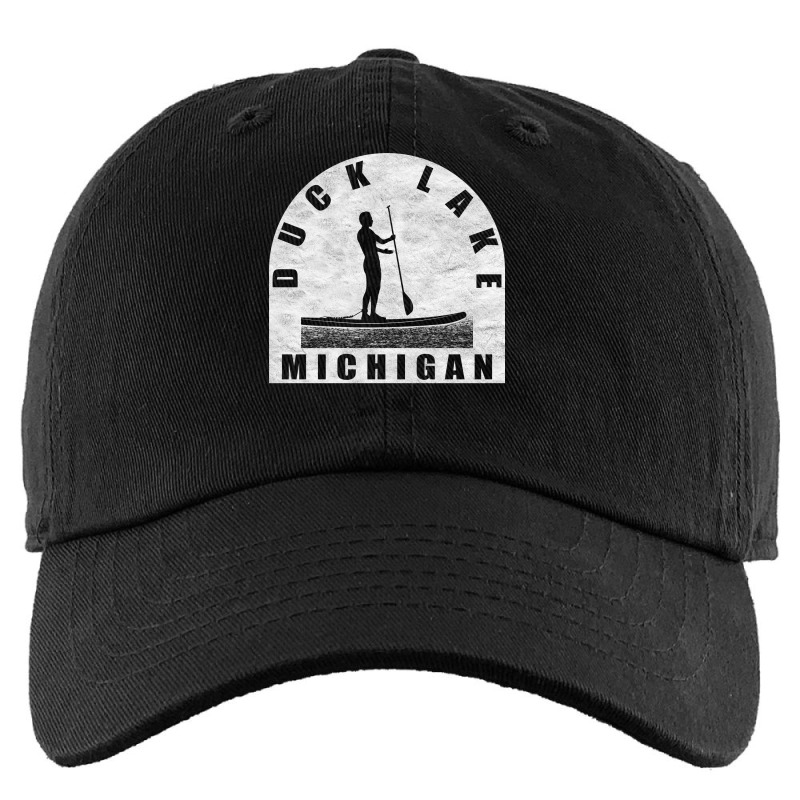 Duck Lake Paddleboarding Michigan Blue Kids Cap | Artistshot