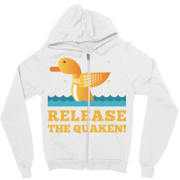 Quack Release The Quaken Blau Zipper Hoodie | Artistshot