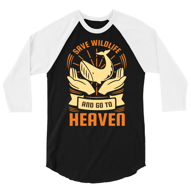 Earth Day Save Wildlife And Go To Heaven Hipster 3/4 Sleeve Shirt by slibobatrouzn | Artistshot