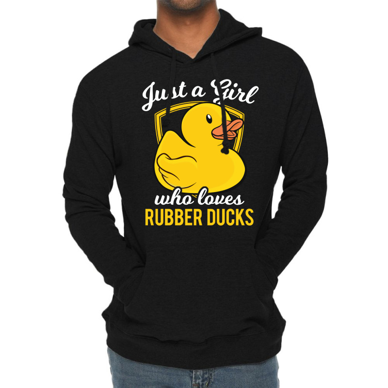 Rubber Duck Just A Girl Who Loves Rubber Ducks Red Lightweight Hoodie by atitikanokok | Artistshot