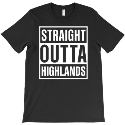 Straight Outta Highlands County Cool Gift T-shirt Designed By Pongsakorn Sirirod