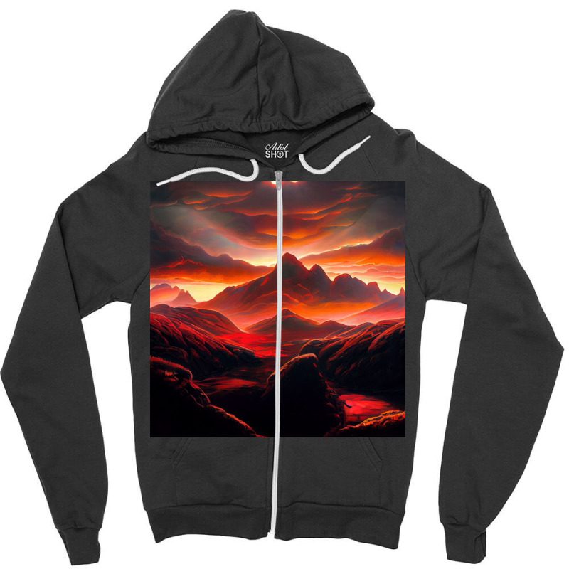 Sunset Time Zipper Hoodie by TheDol | Artistshot