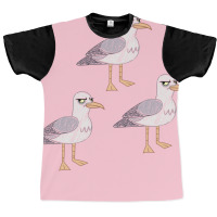 Angry Seagull Bird Bored Birds Funny Quote Graphic T-shirt | Artistshot