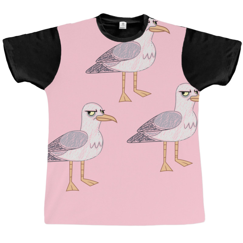 Angry Seagull Bird Bored Birds Funny Quote Graphic T-shirt by houkealgdals | Artistshot