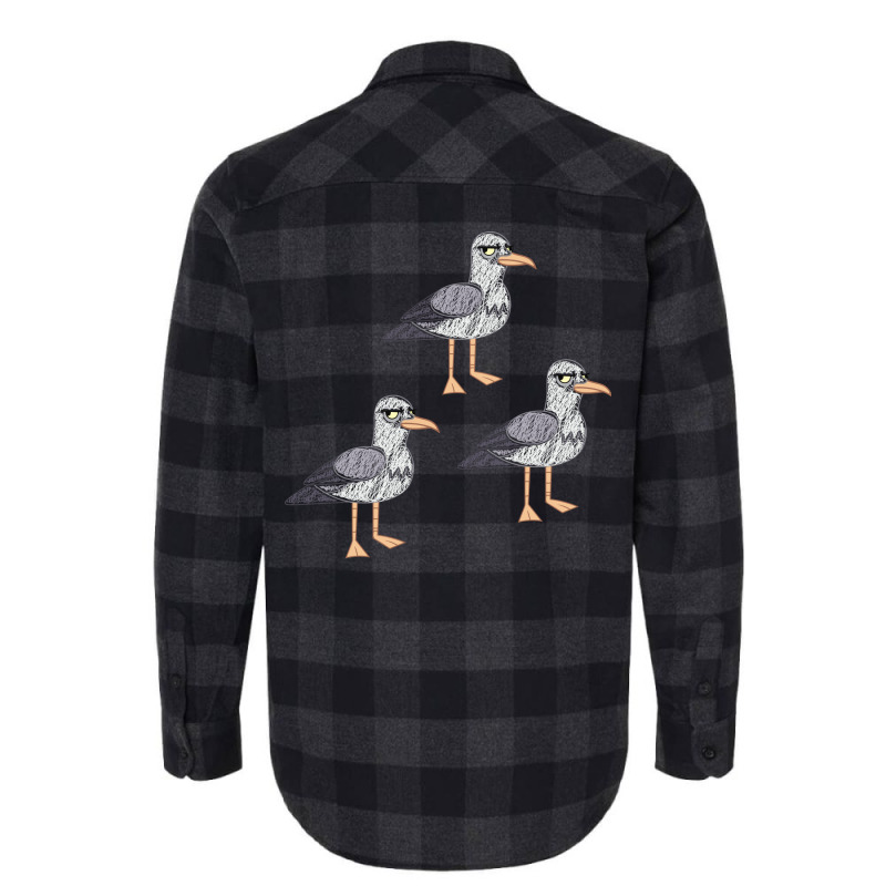 Angry Seagull Bird Bored Birds Funny Quote Flannel Shirt by houkealgdals | Artistshot