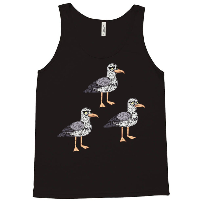 Angry Seagull Bird Bored Birds Funny Quote Tank Top by houkealgdals | Artistshot