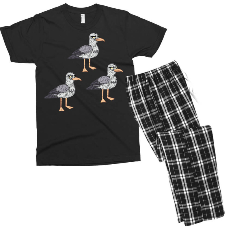 Angry Seagull Bird Bored Birds Funny Quote Men's T-shirt Pajama Set by houkealgdals | Artistshot