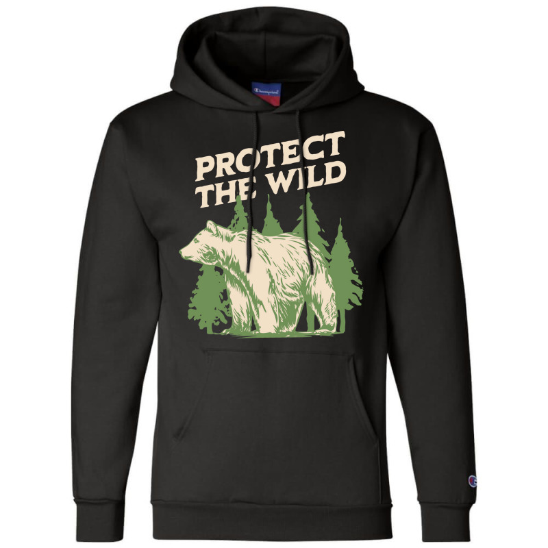 Protect The Wild Red Champion Hoodie by slibobatrouzn | Artistshot