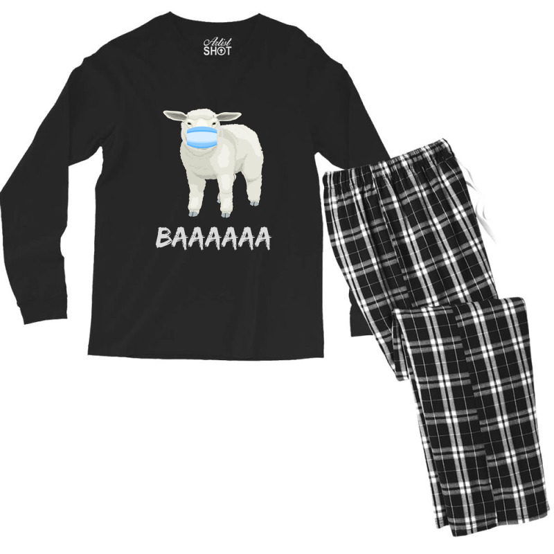 Sheep Or Sheeple Anti Mask Shirt Or Mask Men's Long Sleeve Pajama Set | Artistshot