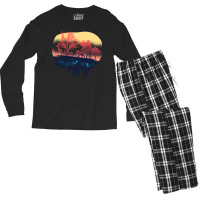 Nature And City Reflection Humor Men's Long Sleeve Pajama Set | Artistshot