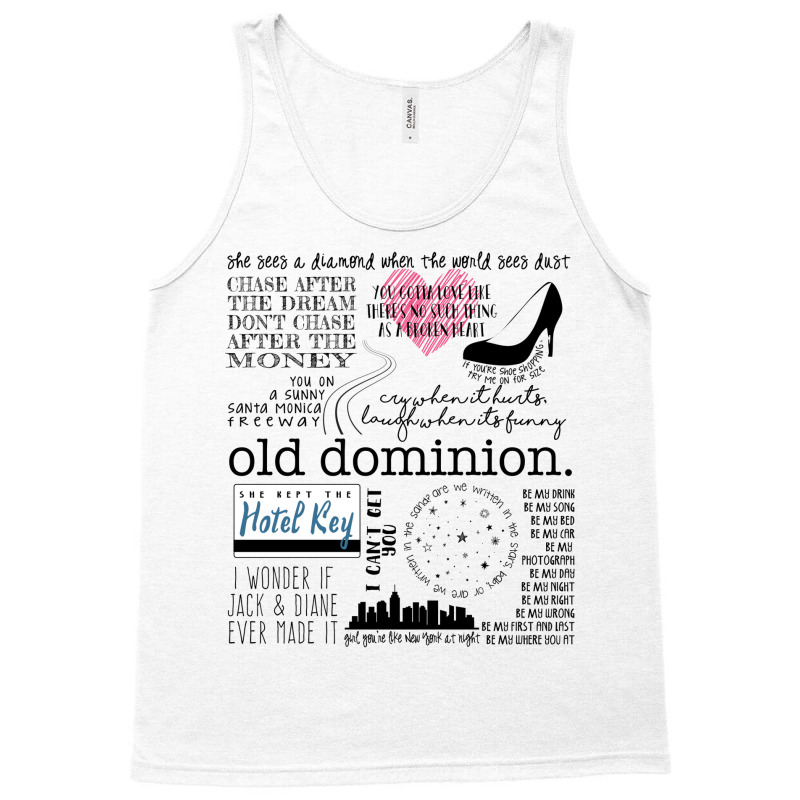 Old Dominion Lyrics Tank Top by tamrahzeller4 | Artistshot