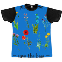 Plant These Save The Bees Watercolor Wildflowers 7 Graphic T-shirt | Artistshot