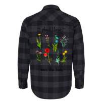 Plant These Save The Bees Watercolor Wildflowers 7 Flannel Shirt | Artistshot