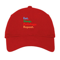 Eat Sleep Pedology Repeat Green Adjustable Cap | Artistshot