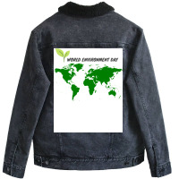 World Environment Day Hippie Unisex Sherpa-lined Denim Jacket | Artistshot